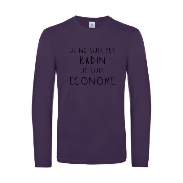 picsou - t shirt- manches- longues- original- humour- Urban Purple impression Face