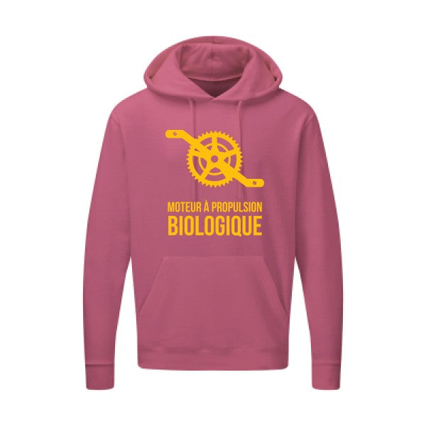 Cyclisme & écologie jaune Or |Sweat capuche imprimé homme