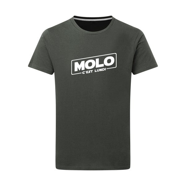 Molo c'est lundi Blanc -Flex Blanc sur T-shirt SG  Charcoal  5XL