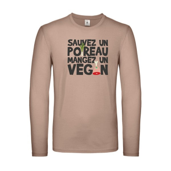 vegan/poireau B&C - E150 LSL T-shirt manches longues léger