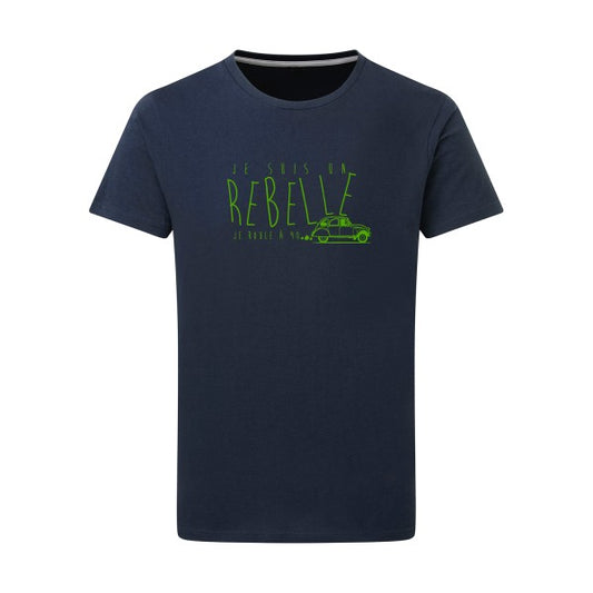 je suis un rebelle - Flex Vert pomme Tshirt original Denim  XL