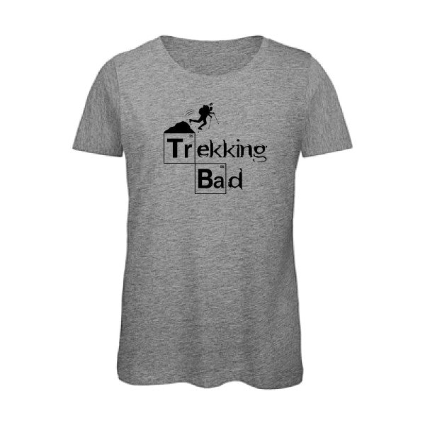 T shirt humour bio femme   femme bio|Trekking bad Noir 