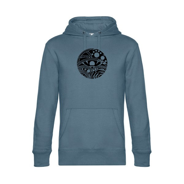 Eye sweat shirt original nordic blue flex Noir impression Face