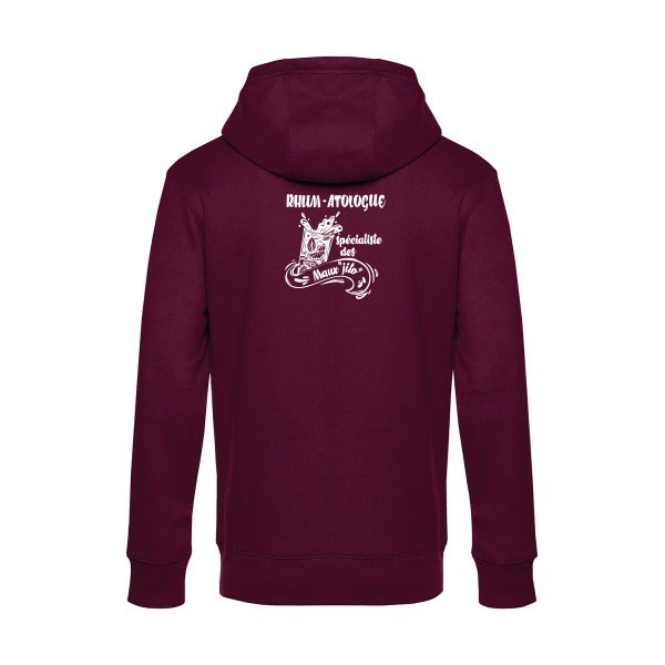 Rhum-atologue sweat shirt original Burgundy flex Blanc impression Dos