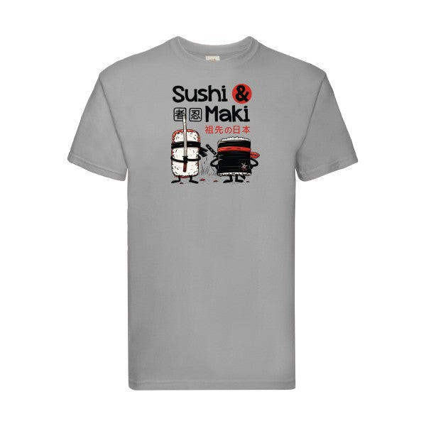 Sushi et Maki Fruit of the loom 205 g/m² T-shirt/ zinc