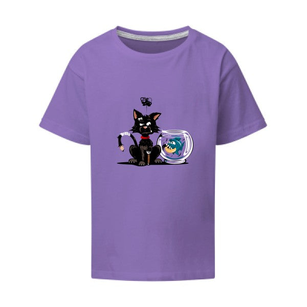 Le piranha et le chat SG - Kids T-shirt enfant Aster Purple Taille 152 (11-12/2XL)