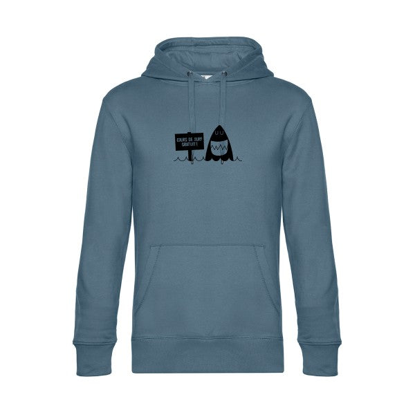 Cours-de-surf sweat shirt original nordic blue flex Noir impression Face