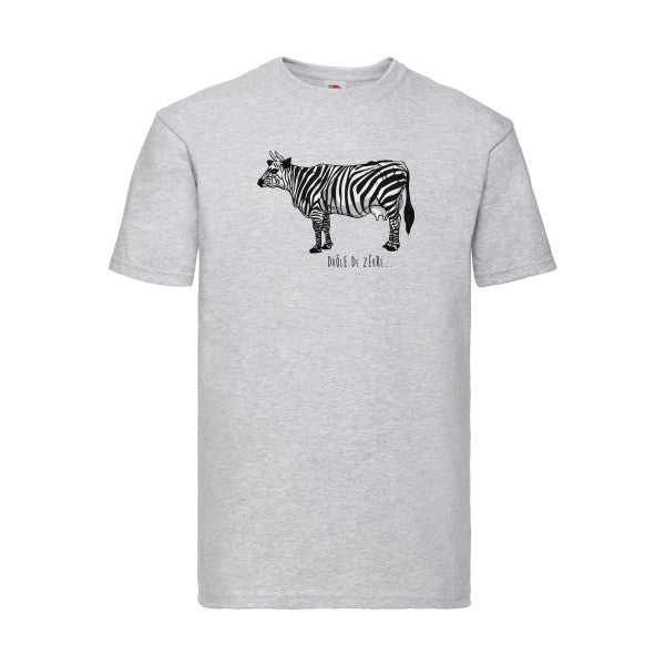 drole de zebre Fruit of the loom 205 g/m² T-shirt/ heather grey