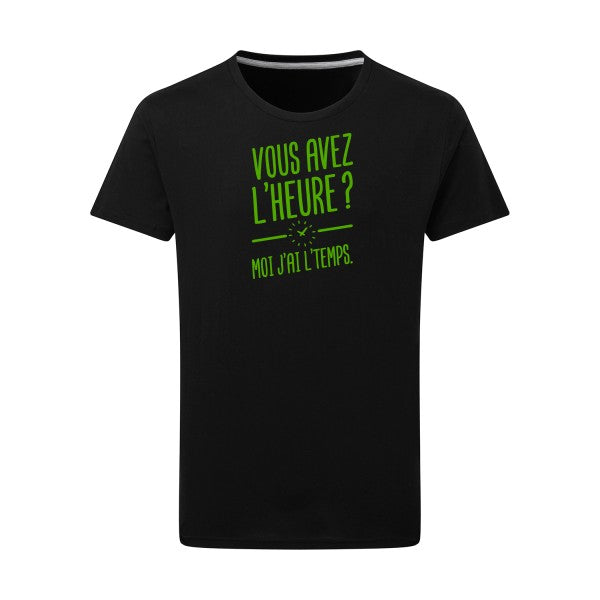 Vous avez l'heure? Moi j'ai l'temps. - Flex Vert pomme Tshirt original Dark Black  4XL