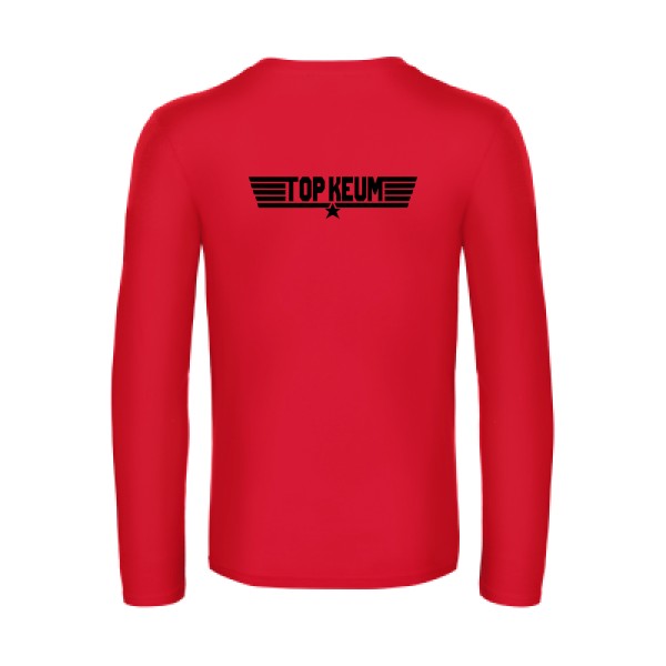 top keum - t shirt- manches- longues- original- humour- Red impression Dos