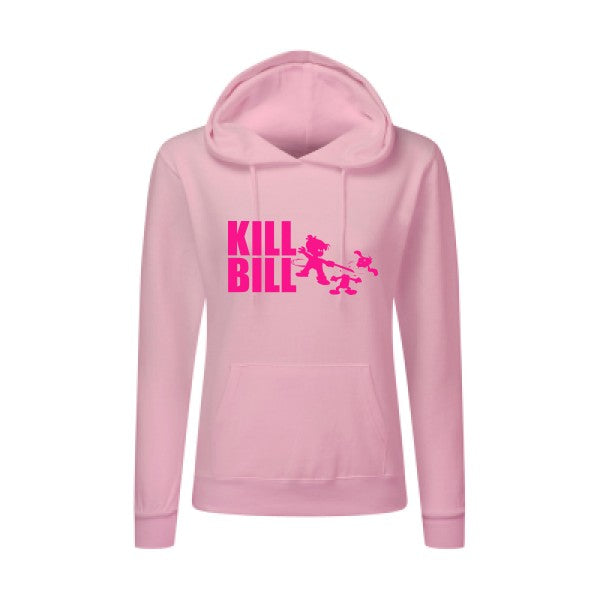 kill bill Rose Fluo |Sweat original à capuche Femme