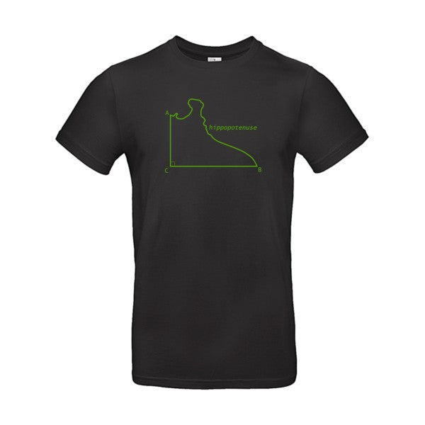 Hippopotenuse Flex Vert pomme |E190 T-shirt|Black||5XL