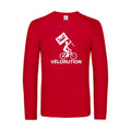 velorution - t shirt- manches- longues- original- humour- Red impression Face