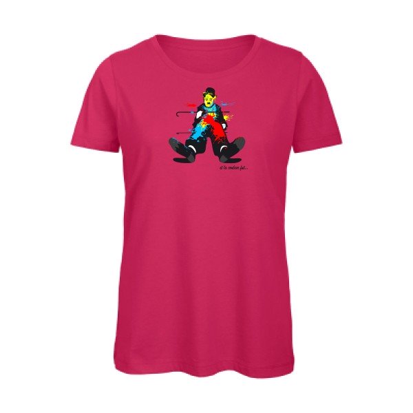 et-la-couleur-fut- - t-shirt original femme Fuchsia