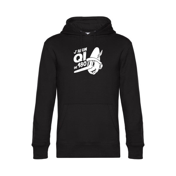Quotient-intellectuel sweat shirt original Black flex Blanc impression Face