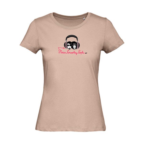 Music-Connecting-People- - t-shirt original femme Millennial Pink