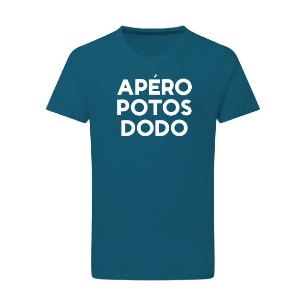 Apéro Potos Dodo  - Flex Blanc Tshirt original Petrol  2XL