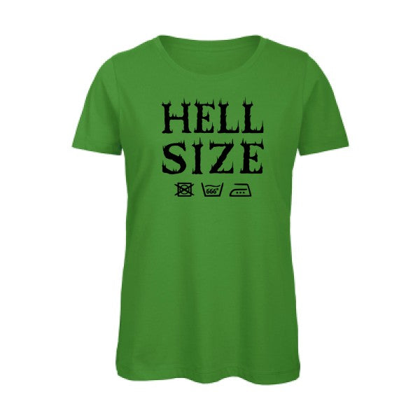 T shirt humour bio femme   femme bio|HELL SIZE ! Noir 