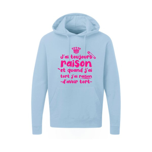 J'ai toujours raison Rose Fluo SG - Hooded Sweatshirt Sweat capuche