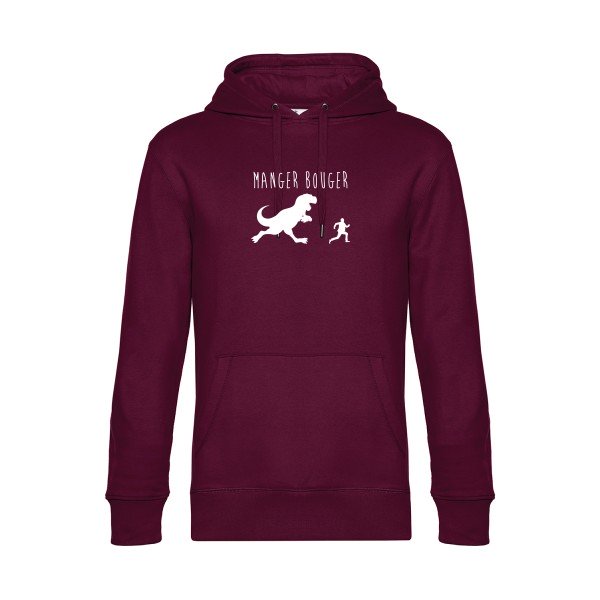 MANGER-BOUGER sweat shirt original Burgundy flex Blanc impression Face