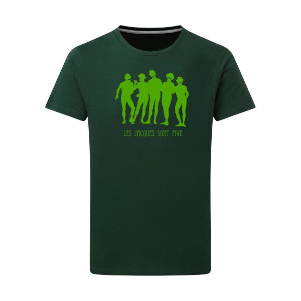 Les Jacques sont Five vert pomme -Flex vert pomme sur T-shirt SG  Bottle Green  2XL