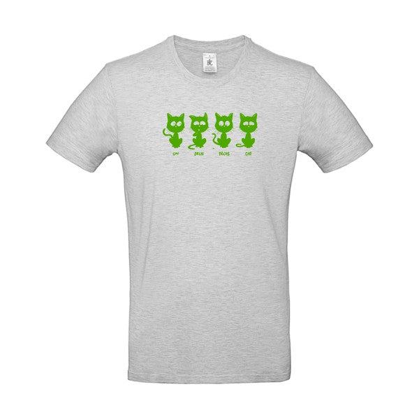 un deux trois cat Flex Vert pomme |E190 T-shirt|Ash||2XL