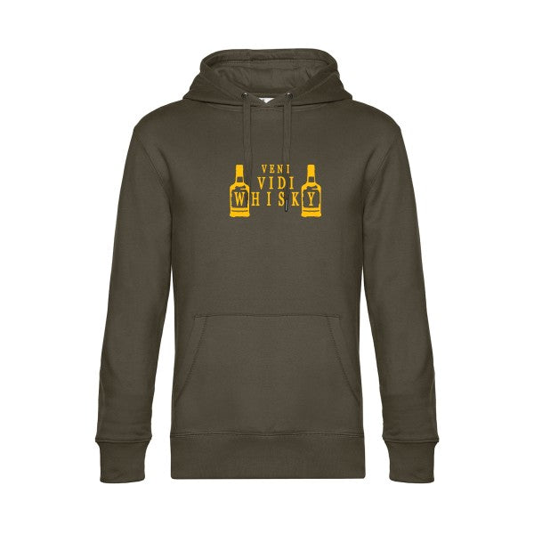 sweat à capuche homme original VENI VIDI WHISKY