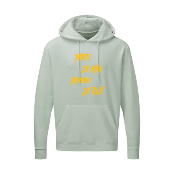 Parti de rien |Sweat  capuche humoristique jaune Or 