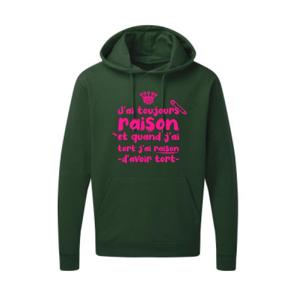 J'ai toujours raison Rose Fluo SG - Hooded Sweatshirt Sweat capuche