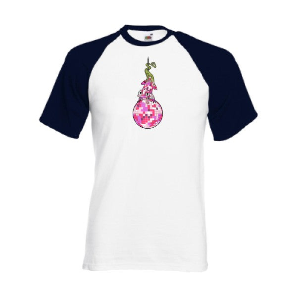 T-shirt fruit of the loom baseball  new color  couleur White/Deep Navy