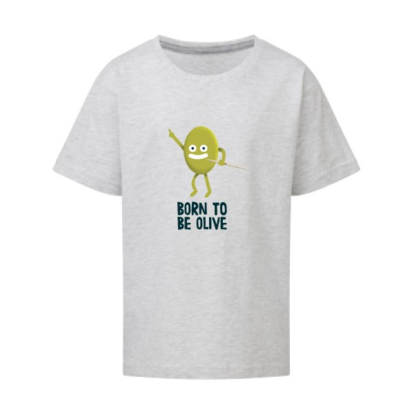 Born to be olive SG - Kids T-shirt enfant Ash Grey Taille 152 (11-12/2XL)