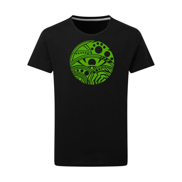 Eye vert pomme -Flex vert pomme sur T-shirt SG  Dark Black  4XL