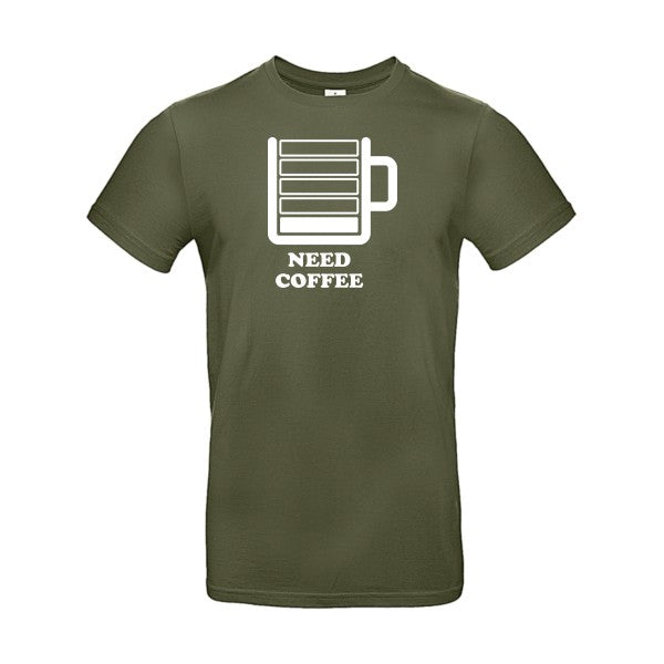 Need Coffee B&C- T-shirt E190|Urban Khaki||2XL