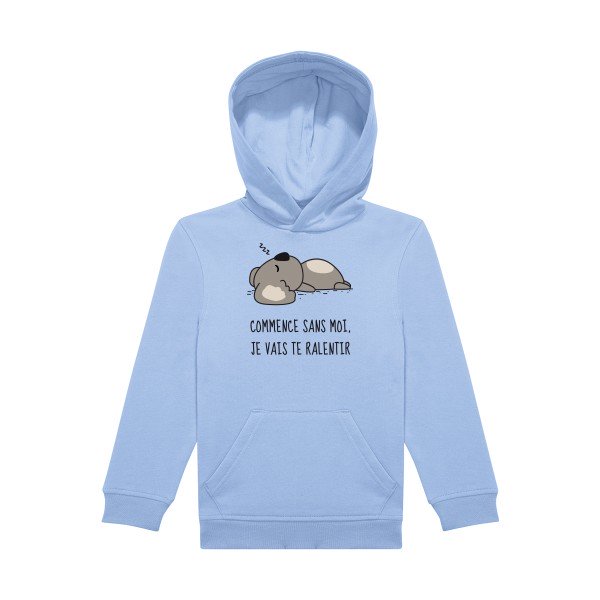 sweat capuche enfant Bleu Ciel Dormir