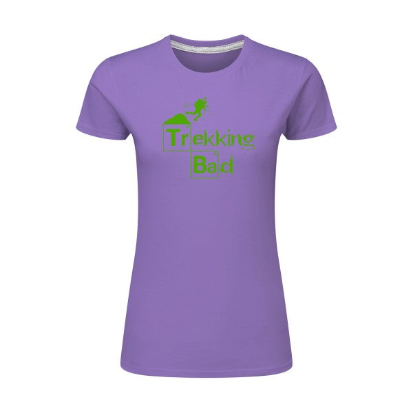 Trekking bad | Vert pomme |T shirt original femme|SG