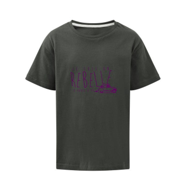 je suis un rebelle Flex Violet SG - Kids T-shirt enfant Charcoal Taille 152 (11-12/2XL)