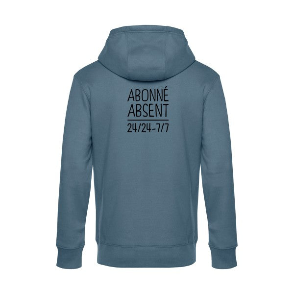 Abonne-absent sweat shirt original nordic blue flex Noir impression Dos