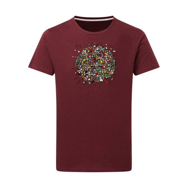 T-shirt homme Planète Pop Culture - T-shirt rigolo pour les fans de culture pop Burgundy 2XL