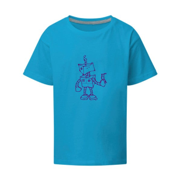 Robot & Bird Flex Violet SG - Kids T-shirt enfant Turquoise Taille 152 (11-12/2XL)