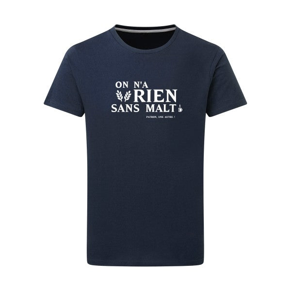 On n'a rien sans malt - Flex Blanc Tshirt original Denim  XL