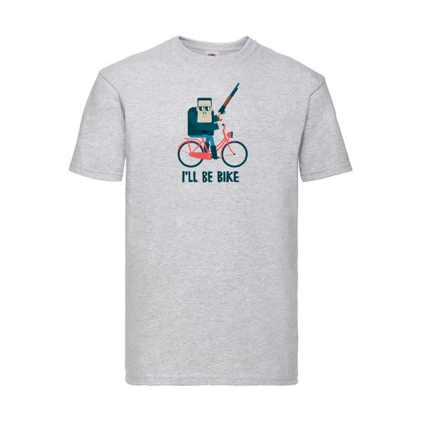 I'll be bike Fruit of the loom 205 g/m² T-shirt/ heather grey