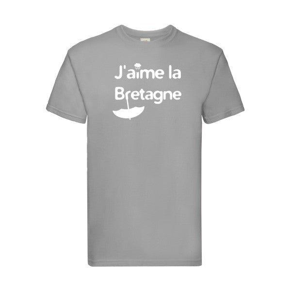 T-shirt|J'aime la Breta  G ne |Blanc |Fruit of the loom 205  G