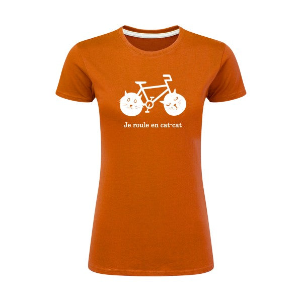 cat-cat bike | Blanc |T shirt original femme|SG