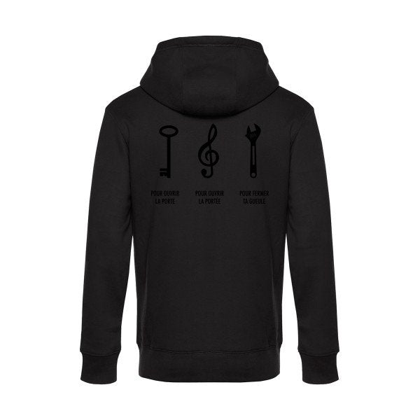 La-cle-pour.. sweat shirt original Black flex Noir impression Dos
