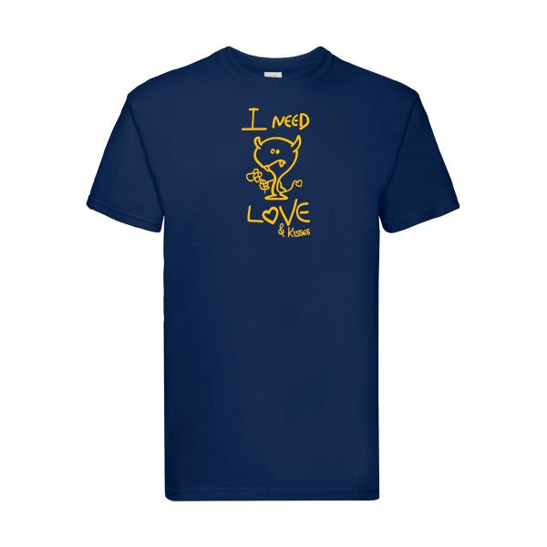 T-shirt|LOVER |flex jaune Or| Fruit of the loom 205 g 