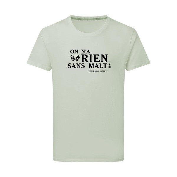 On n'a rien sans malt - Flex noir Tshirt original Pastel Macchiato  2XL