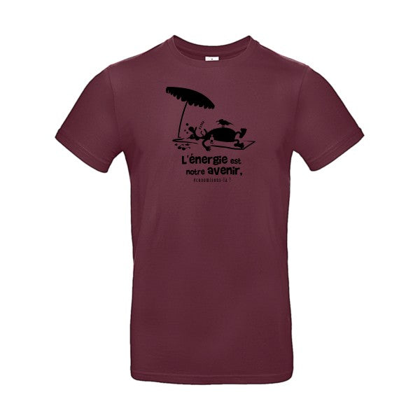 l'énergie est notre avenirFlex noir- T-shirt E190|Burgundy||2XL