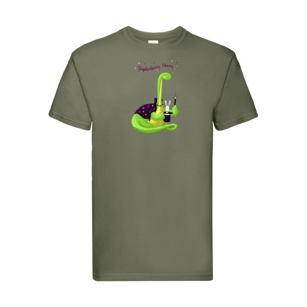 Diplodocus Pocus Fruit of the loom 205 g/m² T-shirt/ classic olive