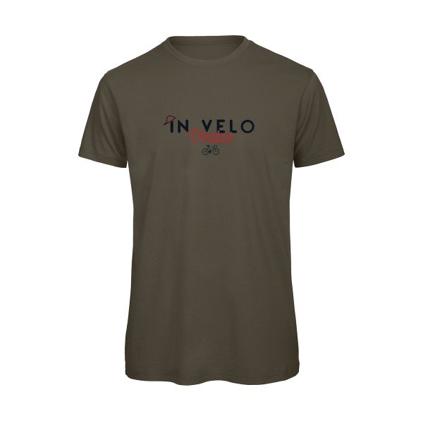T-shirt humour original In Velo Veritas T Shirt couleur Khaki Green