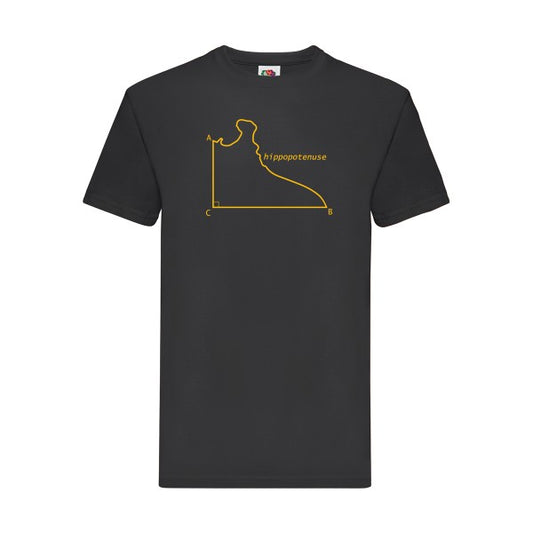 T-shirt|Hippopotenuse |flex jaune Or| Fruit of the loom 205 g 